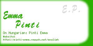 emma pinti business card